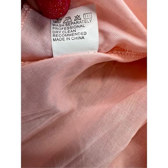 Lovely Pink Ribbed Knit & Sheer‎ Butterfly Appliques Dress 12-18 months Babycore - Picture 7 of 7